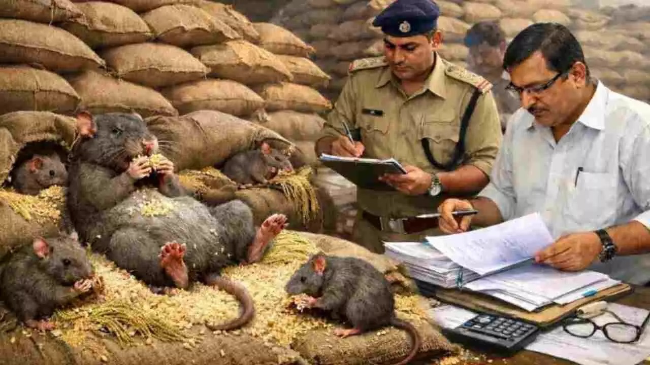 Raipur ,Rats cause damage, paddy procurement, intensifying political battle
