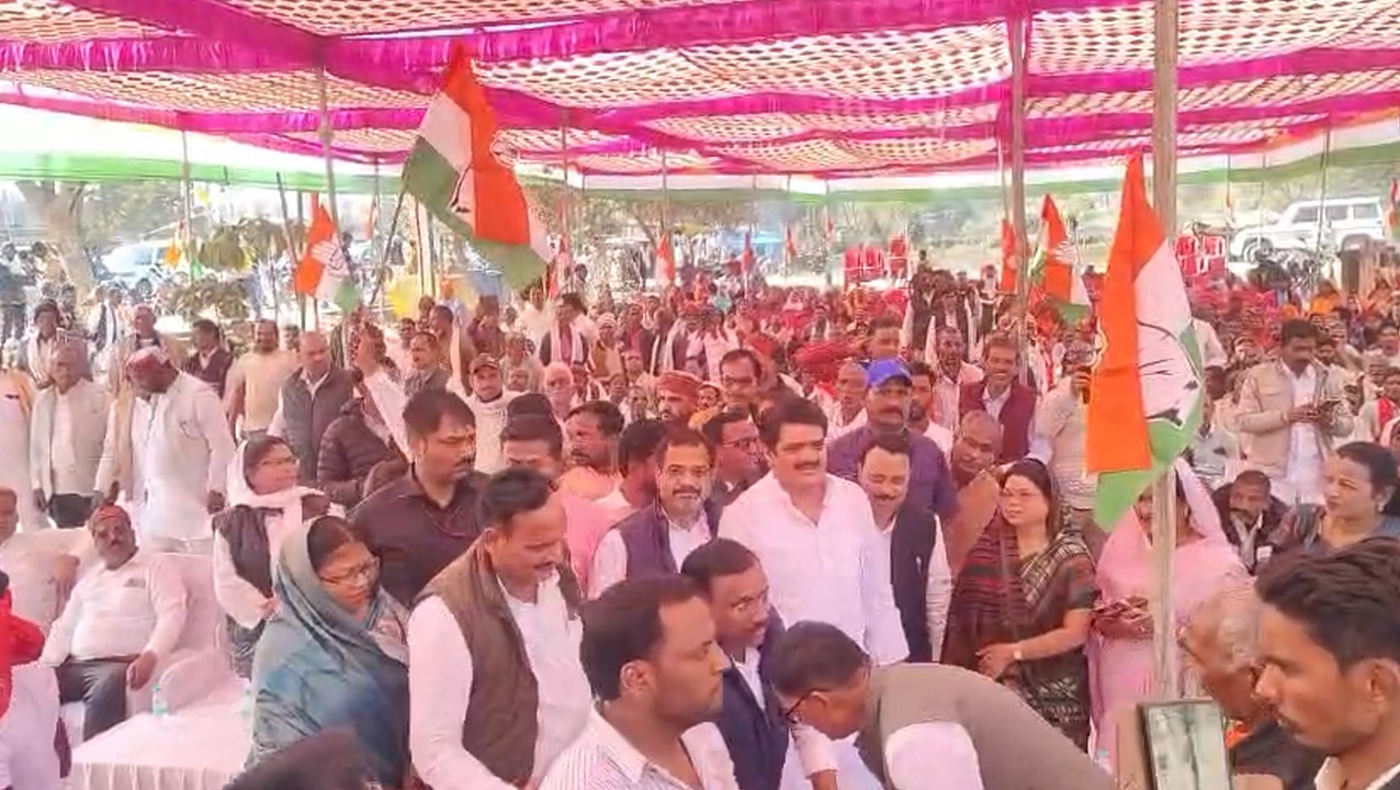 Singrauli., Massive demonstration, Kisan Congress,Singrauli