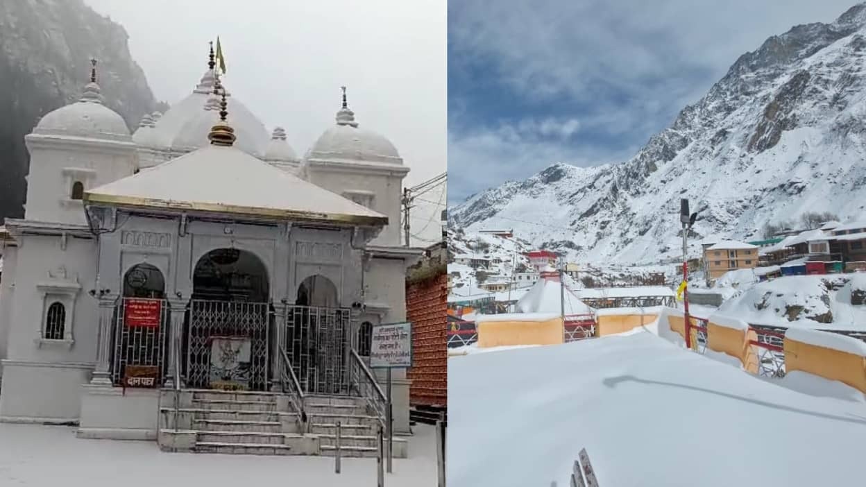  hills , Badrinath, Kedarnath,Gangotri shine like silve,favourable weather.