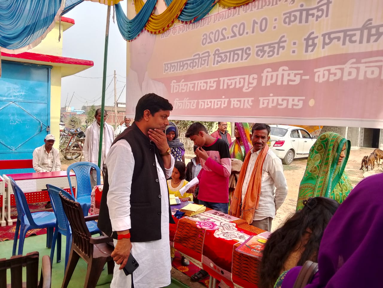 Prayagraj.CP Shukla organised ,free medical camp,Chhatauli, provided health services, 600 people.