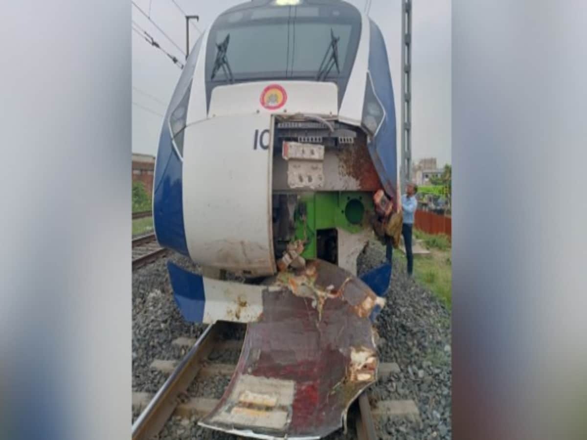 2 Vande Bharat Express met,major accident, colliding,herd , buffaloes