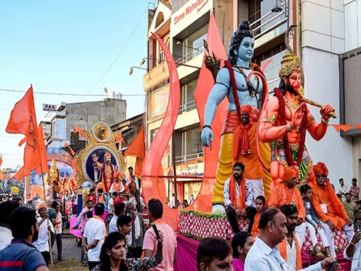 amarpatan, grand procession,  taken ,Amarpatan Ram Navami, showing ,unity ,Hindus ,Muslims.