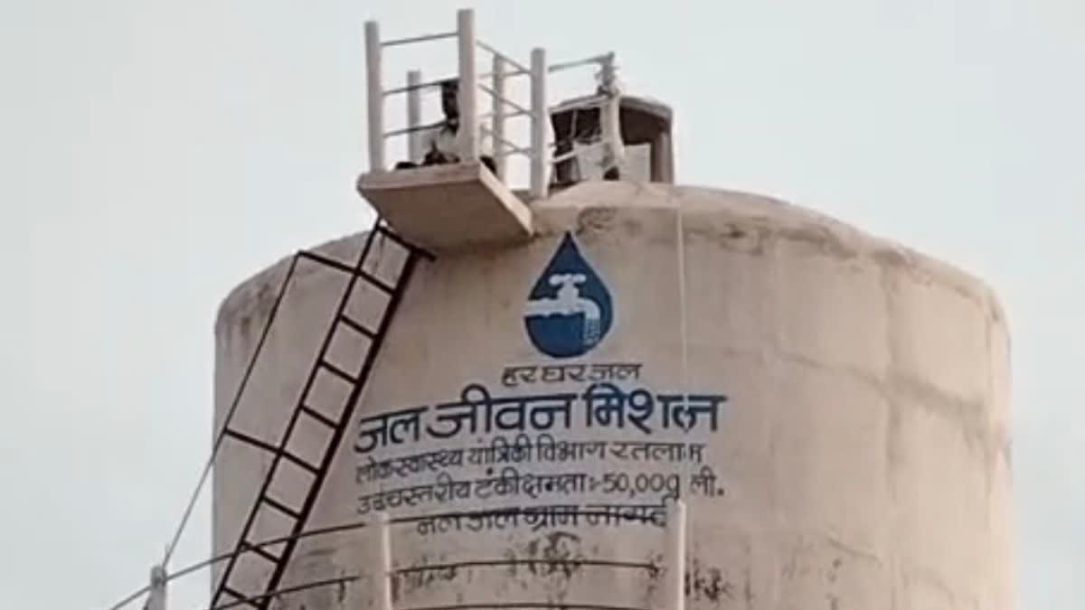  Farmer upset ,  land demarcation , water tank