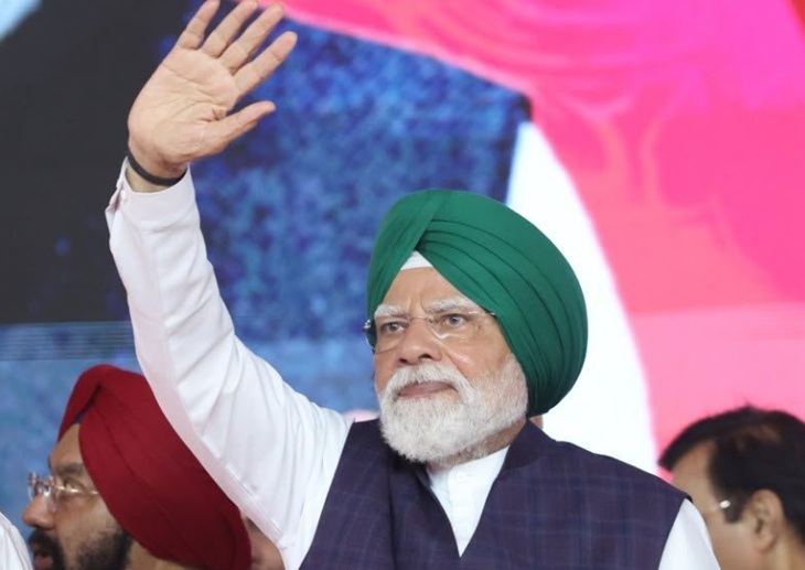 Sanpreet, Jalandhar rally, royal Patiala turban ,PM Modi