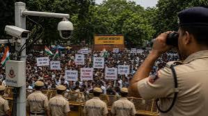 AI surveillance ,close eye , protesters ,Jantar Mantar