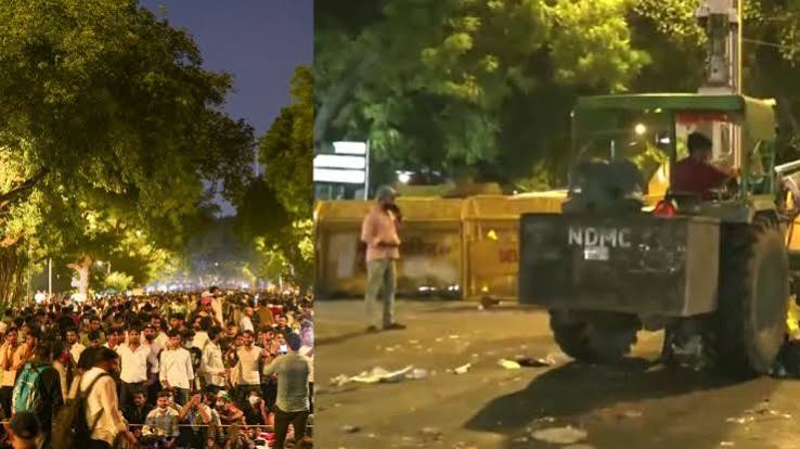  Jantar Mantar protest ,ends , 36 days; cleanup drive