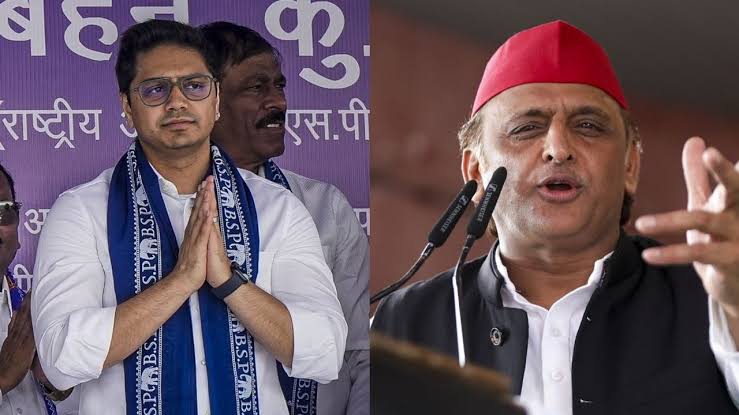  BSP active, UP politics, Akash Anand ,Akhilesh Yadav 