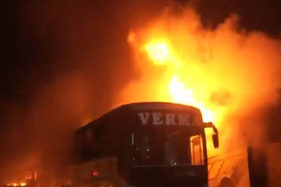  Major revelation in Bhopal ISBT fire incident: diesel tank cap of the bus is missing