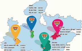 नगर नगम में बीजेपी का चौका